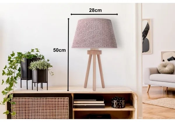 Duolla - Lampada da tavolo BOUCLE 1xE27/15W/230V diametro 28 cm marrone/legno
