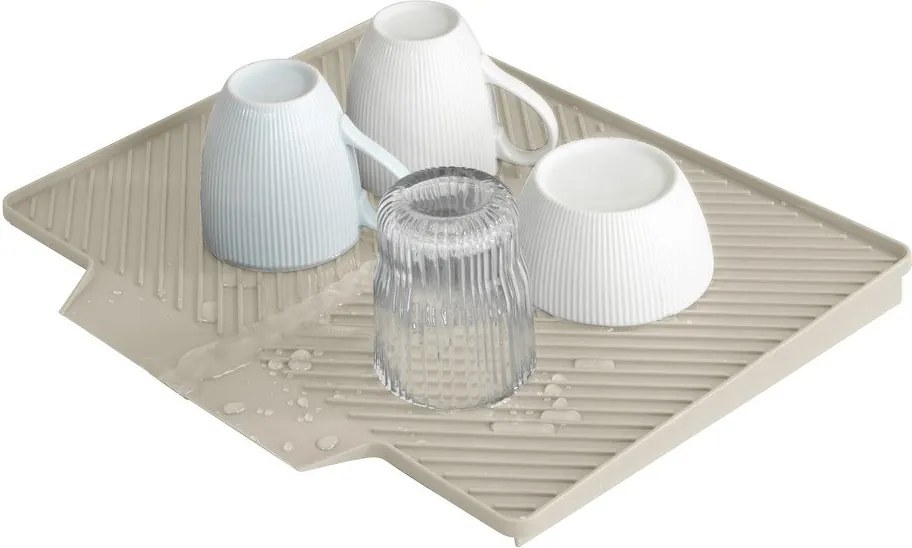 Tappetino scolapiatti beige in plastica 34x40 cm Nelia – Wenko