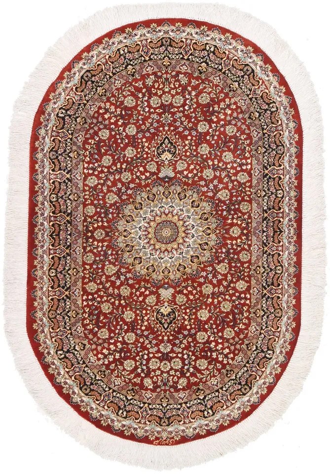 Ghom Tappeto persiano 120x80 Beige (Iran) Annodato A Mano