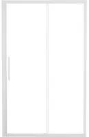 Porta doccia scorrevole Record  106 cm, H 195 cm in vetro, spessore 6 mm trasparente bianco