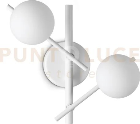 Atlas applique 2 luci attacco g9 colore bianco in metallo e diffuso...