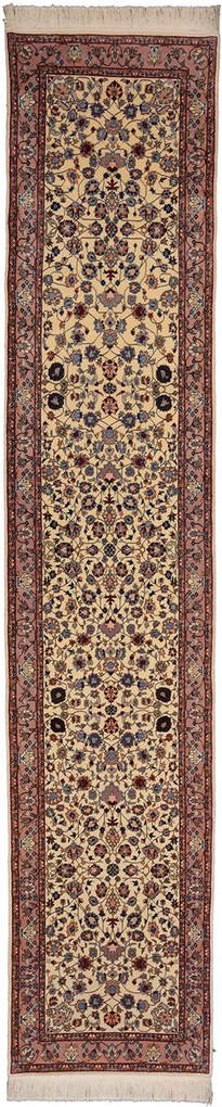 Tabriz Tappeto orientale 90x400 Beige (Cina) Annodato A Mano