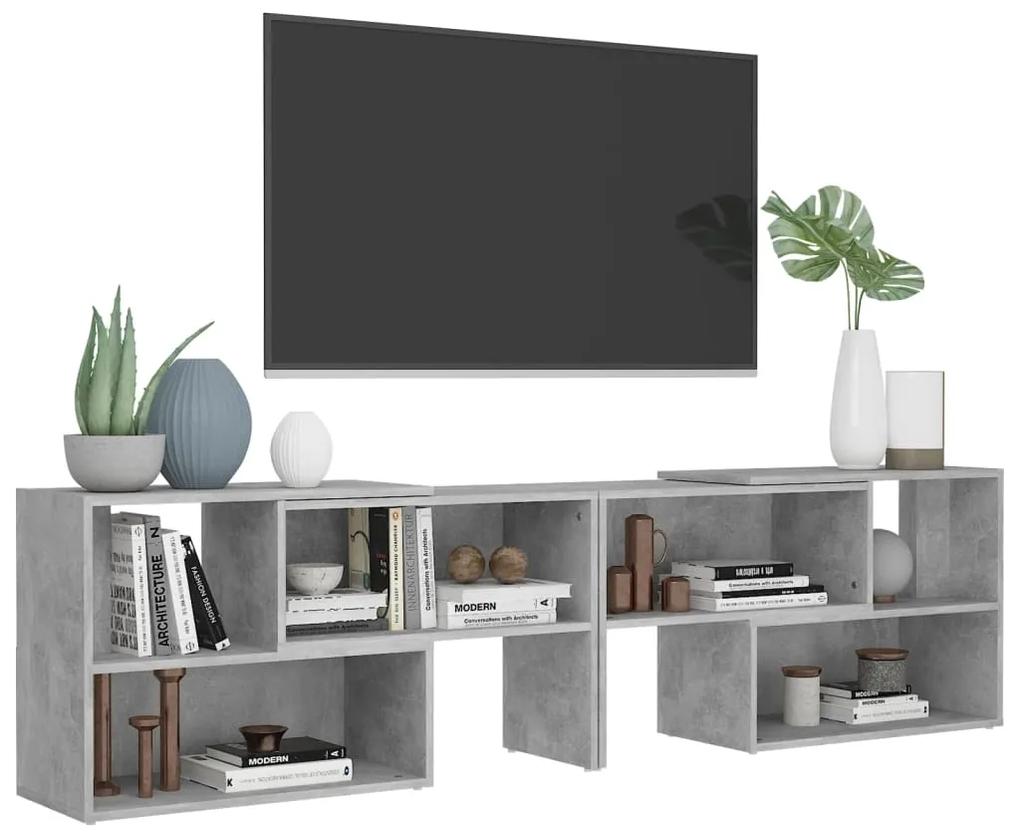 Mobile tv grigio cemento 149x30x52 cm in truciolato