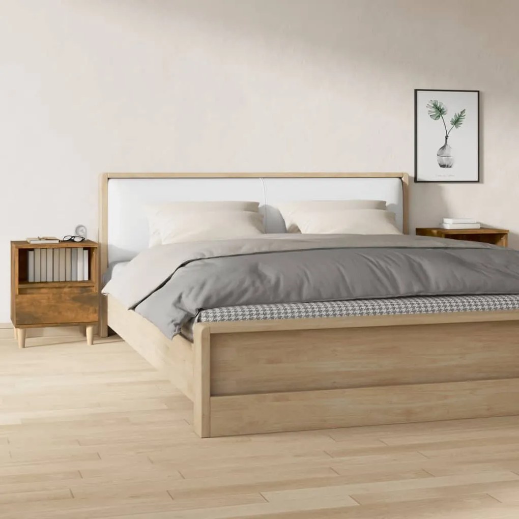 Comodini 2pz Rovere Fumo 40x35x50 Cm /