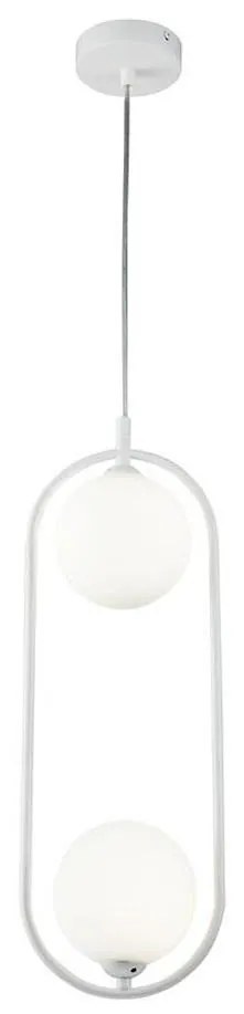 Maytoni MOD013PL-02W - Lampadario a sospensione con filo RING 2xG9/25W/230V bianco