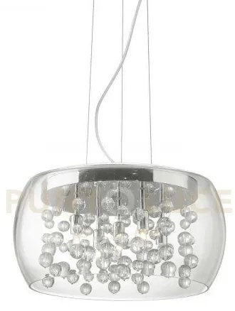 Audi-80 lampadario a sospensione in vetro trasparente con sfere di ...