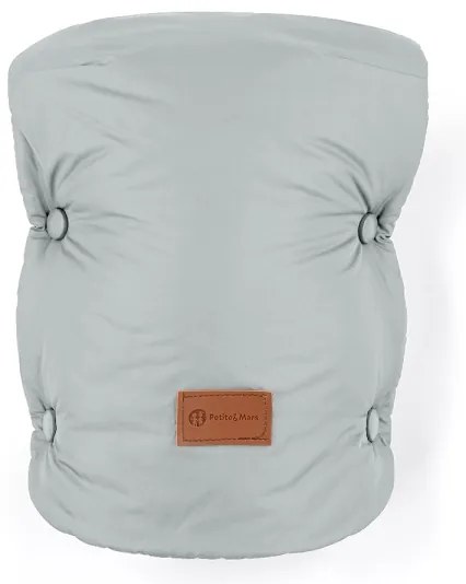 PETITE&MARS - SET Sacco termico 3 in 1 JIBOT + scaldamani per passeggino, grigio chiaro