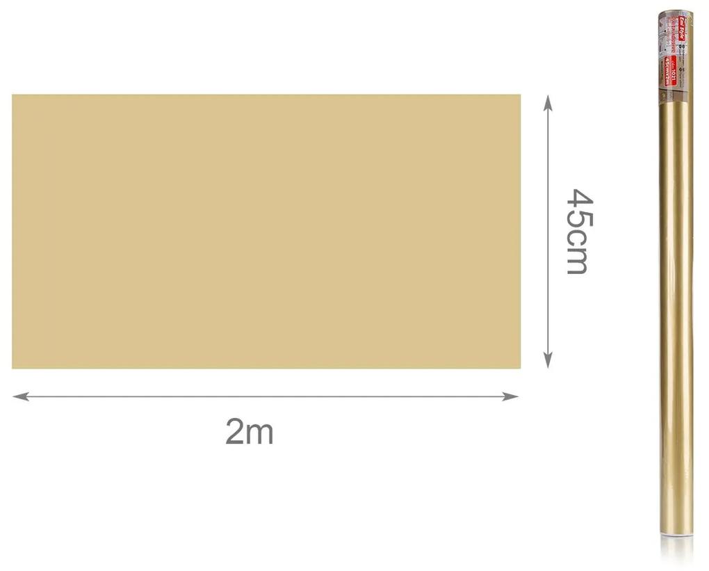 6 Rotoli Carta Adesive Per Mobili 45X200cm Colore Gold Carta da Parati Autoadesive Rivestimento PVC Lavabile