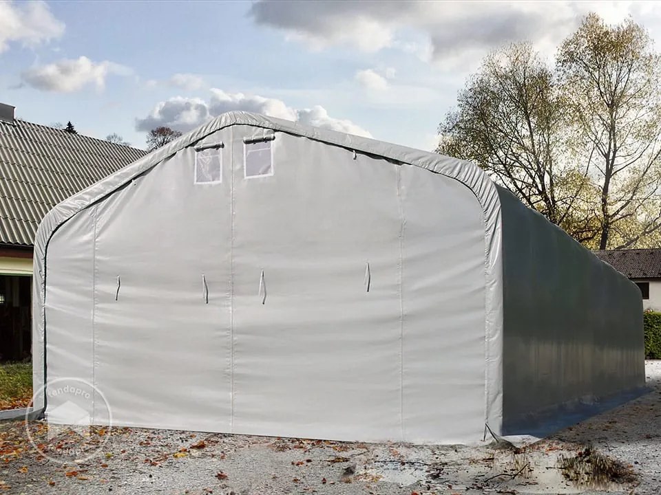 TOOLPORT 6x24m tenda garage 2,6m, PRIMEtex 2300, grigio, senza statica - (99497)
