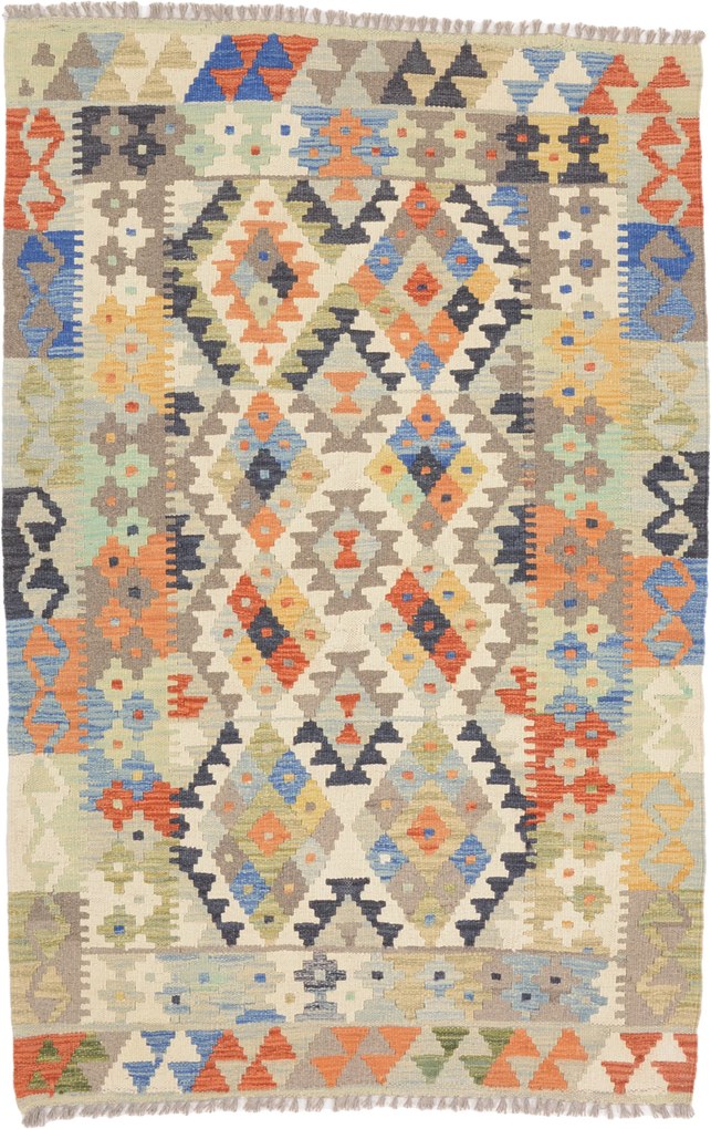 Kilim Tappeto 100x150 (Afghanistan) Annodato A Mano