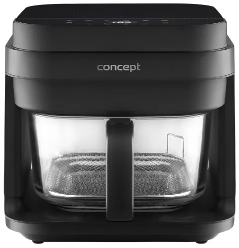 Concept FR5500 - Friggitrice a d'aria GLASS &amp; FAST 5,5 l 1200W/230V nero