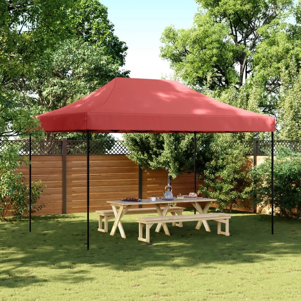 Tenda Da Festa Pieghevole Pop-up Bordò 410x279x315 Cm /