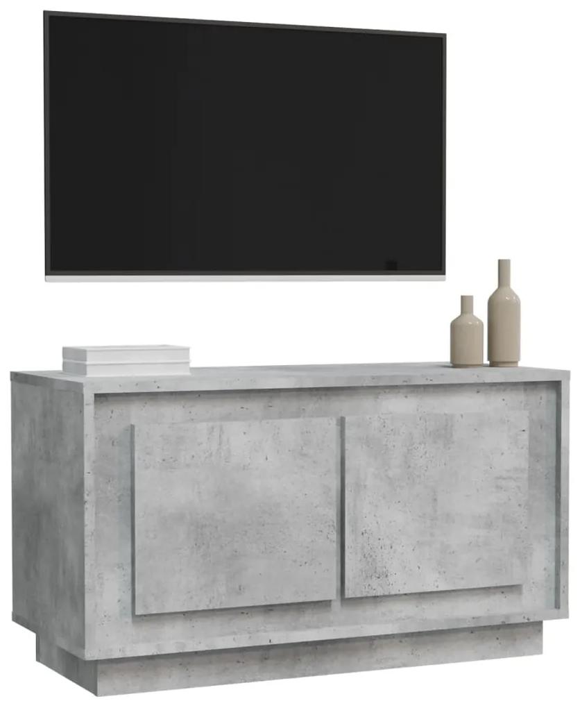 Mobile porta tv grigio cemento 80x35x45 cm in legno multistrato