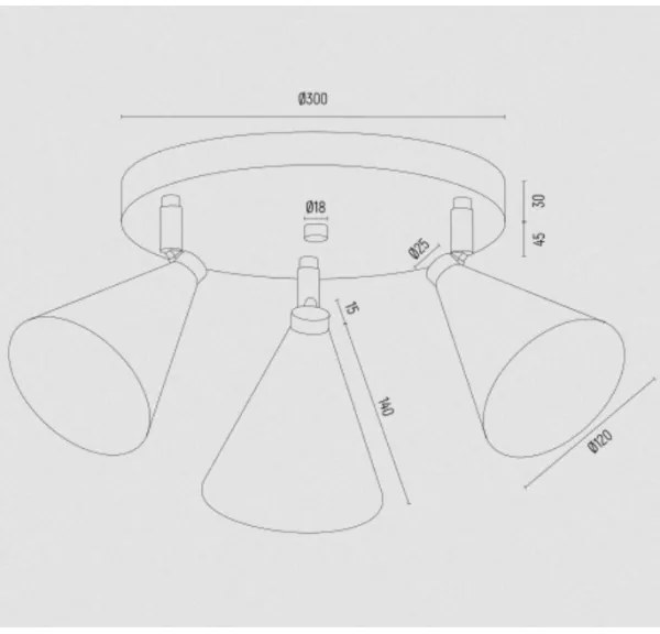Argon 6246 - Faretto LUCINDA 3xE14/7W/230V oro