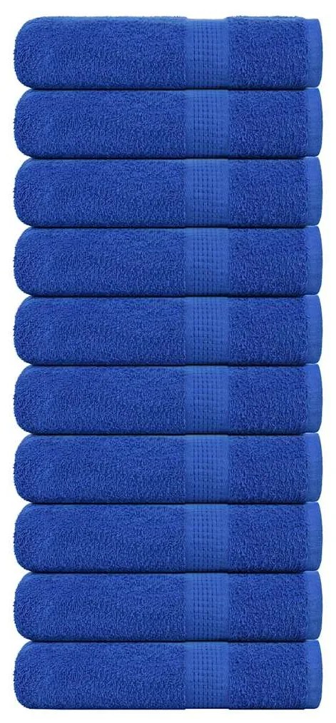 Asciugamani 10 Pz Blu 50x100 Cm 360 G/m² 100% Cotone /