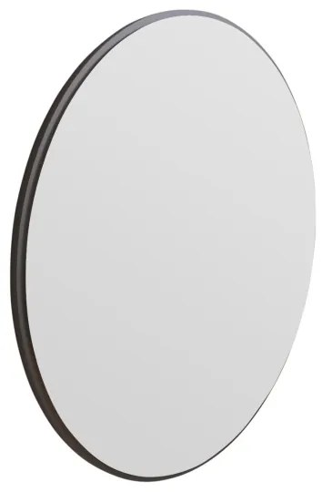 Specchio da parete OZZE diametro 60 cm nero