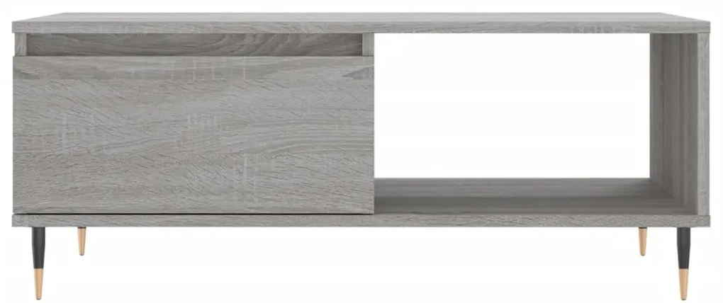 Tavolino salotto grigio sonoma 90x50x36,5 cm legno multistrato