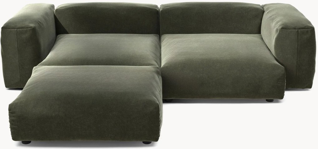 Divano angolare componibile 3 posti in velluto Vetsak