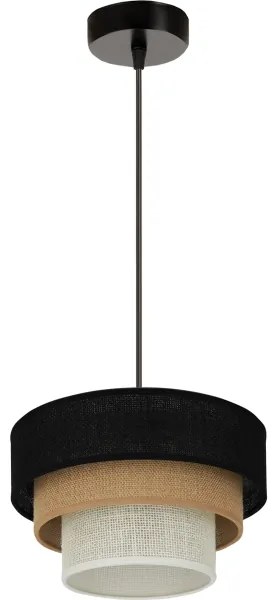 Brilagi - Lampadario a cavo ASPEN LUNETA 1xE27/15W/230V Ø25 nero/beige/crema