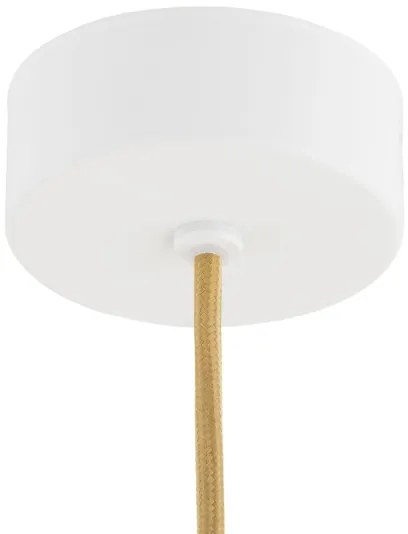 Argon 8451 - Lampadario a sospensione con filo ALMIROS 1xE14/7W/230V diametro 12 cm alabastro bianco/oro