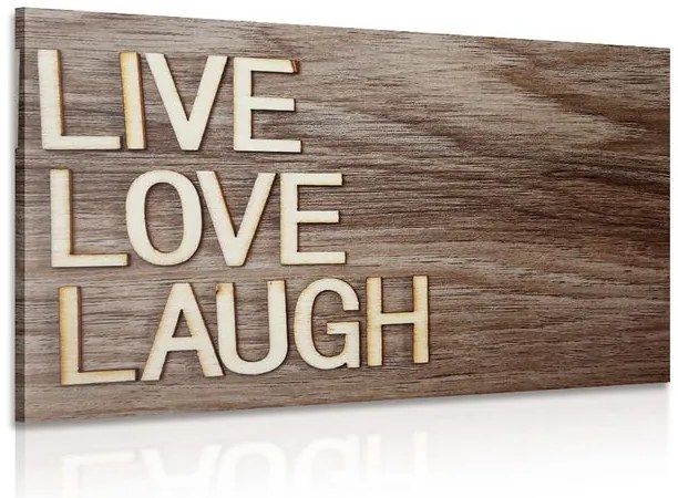 Stampa su tela – Con parole - Live Love Laugh