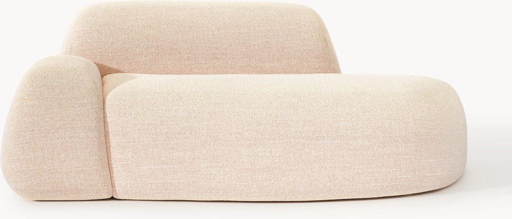 Divano 2 posti in bouclé con chaise longue Wolke
