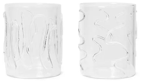 Ferm Living - Doodle Glasses Set of 2 Tall Clear ferm LIVING