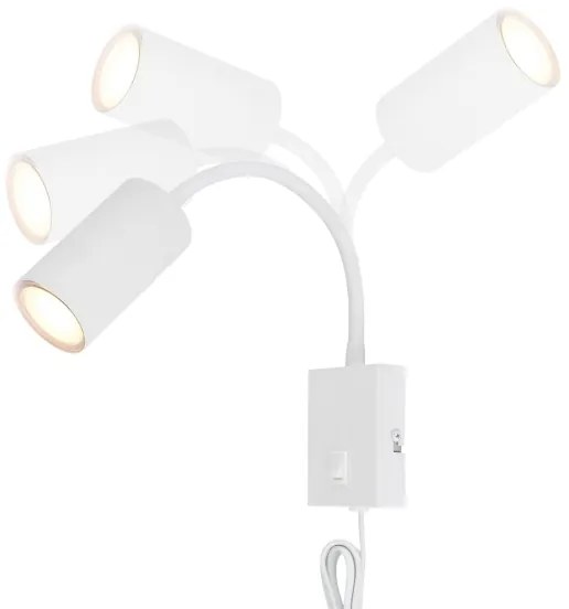 Globo 57911WW - Lampada da parete flessibile ROBBY 1xGU10/25W/230V bianco