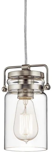 Elstead KL-BRINLEY-MP-NI - Lampadario su corda BRINLEY 1xE27/60W/230V cromo opaco