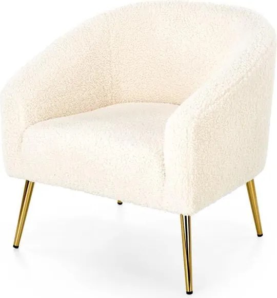 Poltrona Grifon crema/oro - H78 cm