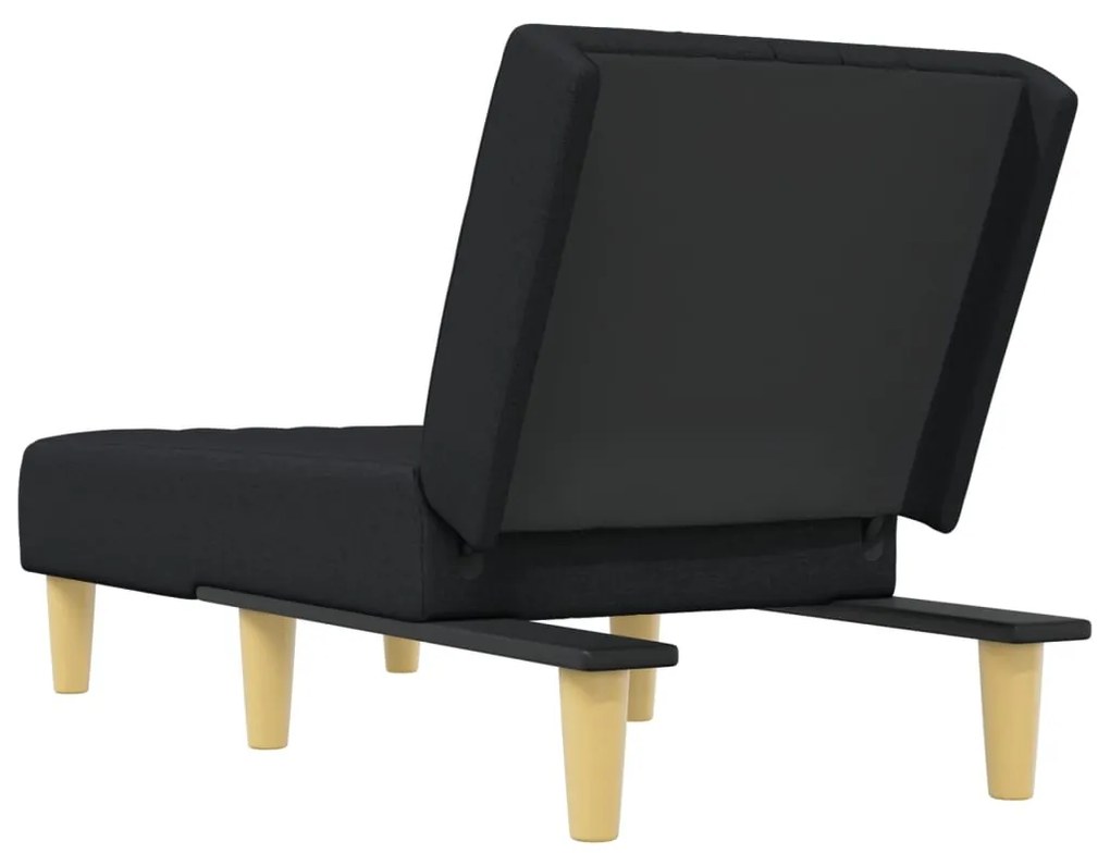 Chaise longue in tessuto nero