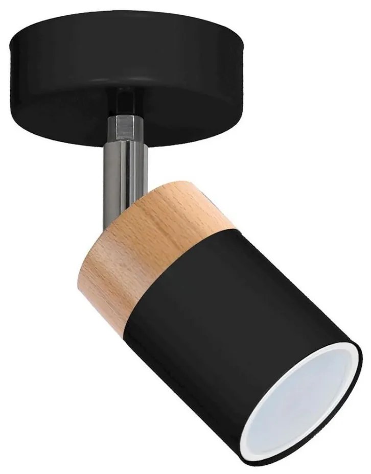 Luce Spot a LED JOKER BLACK WOOD 1xGU10/8W/230V