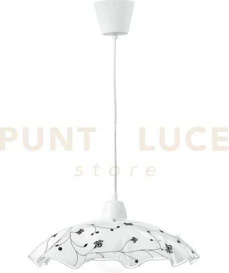 Lampadario a sospensione root bianca 1 luce attacco e27 42x42x120cm...