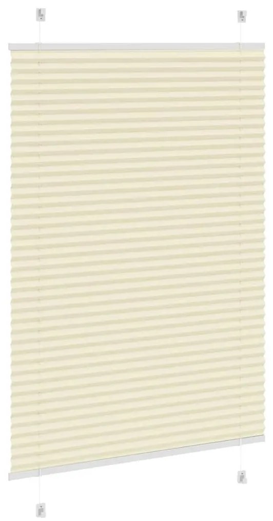 Tenda Plissettata Crema 85x100 Cm Larghezza Tessuto 84,4 Cm /