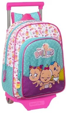 Trolley per la Scuola The Bellies 26 x 34 x 11 cm Viola Turchese Bianco