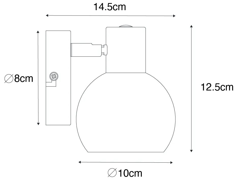 Faretto Art Déco oro con vetro verde - Vidro