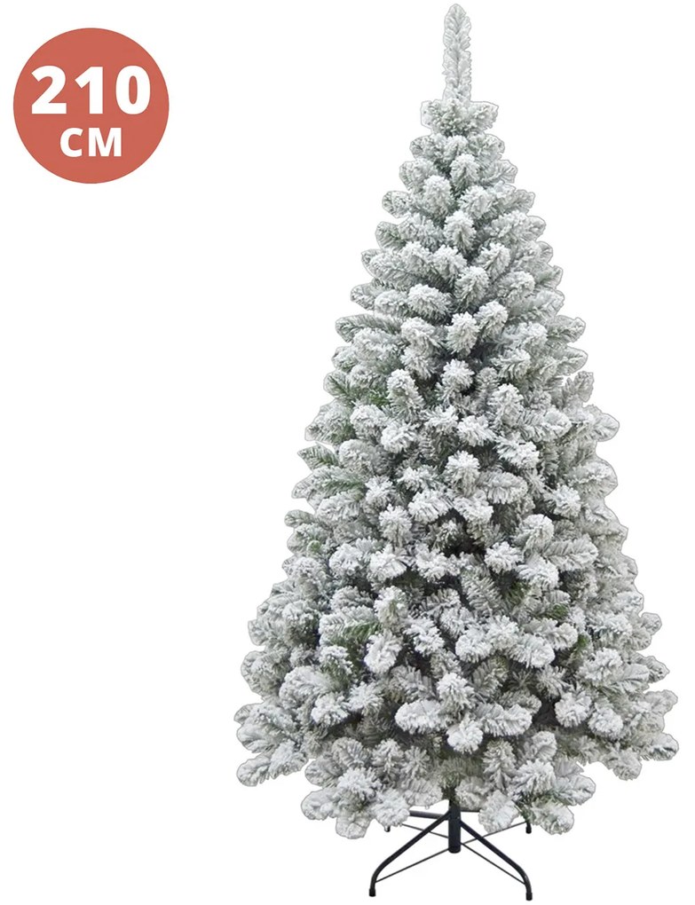 Albero Natale innevato 210 cm Alpino