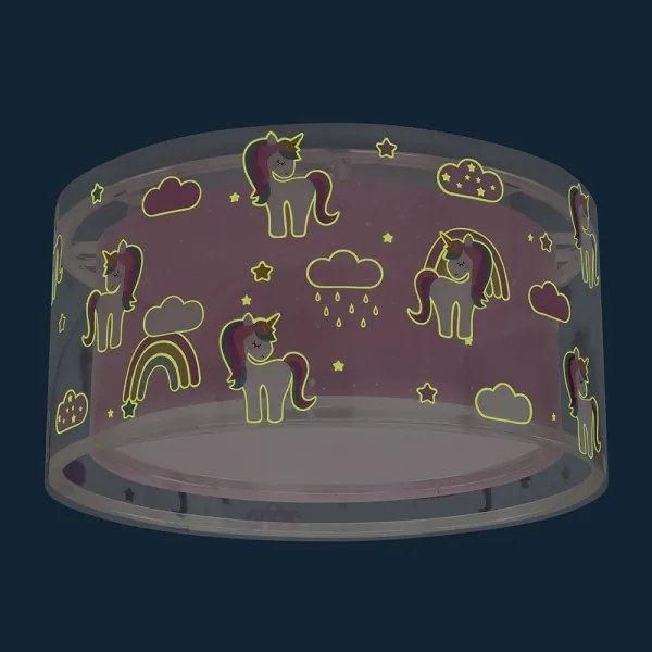 Dalber 41596 - Plafoniera per bambini UNICORNS 2xE27/60W/230V