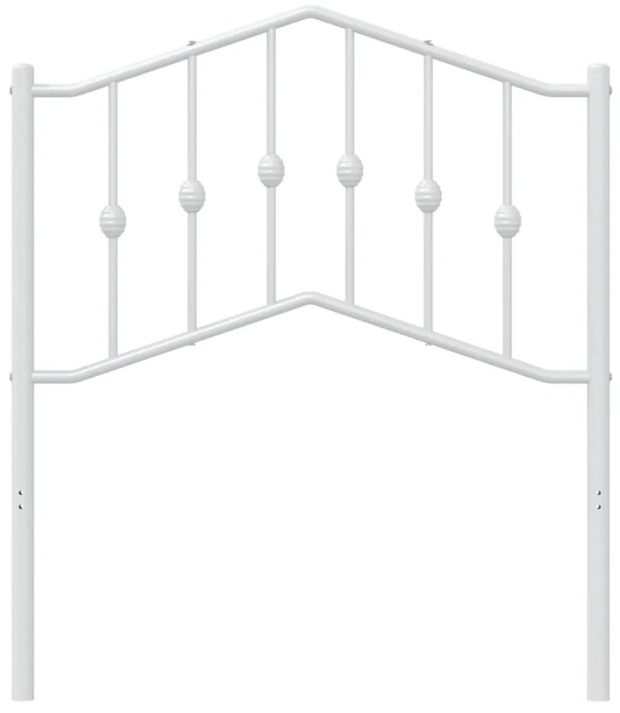 Testiera in metallo bianco 80 cm