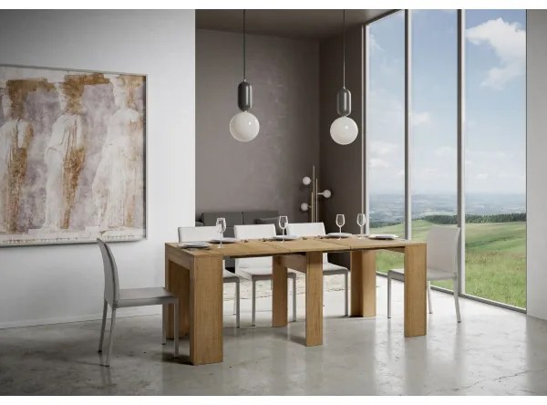 Consolle Allungabile Fino a 1,98 metri Modem Small Quercia Natura 90x42 cm