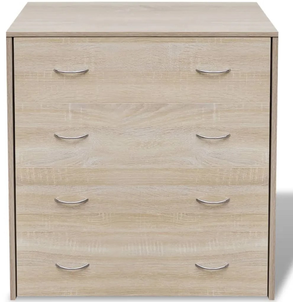 Credenza con 4 cassetti 60x30,5x71 cm colore rovere