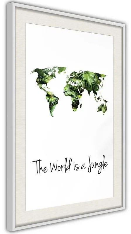 Poster  We Live in a Jungle  Cornice Quadri Cornice nera, Larghezza x Altezza Home decor 30x45