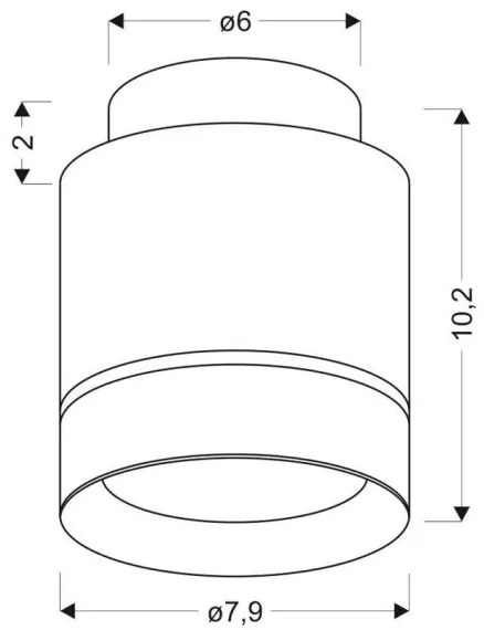 Plafoniera LED TUBA LED/12W/230V