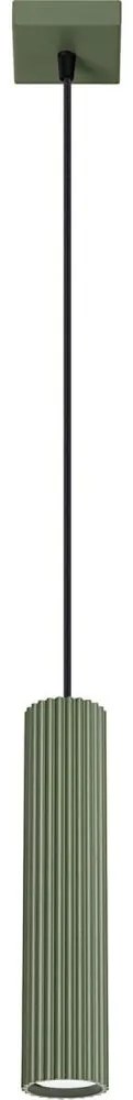 Sollux SL.1611 - Lampadario a sospensione con filo KARBON 1xGU10/10W/230V verde