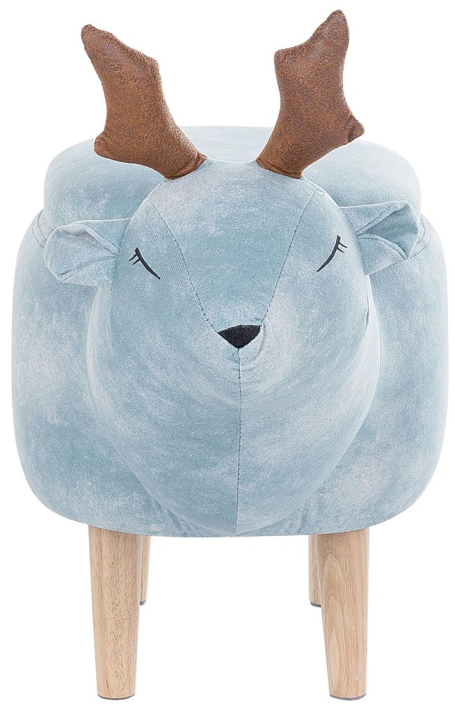 Pouf in tessuto azzurro REINDEER Beliani