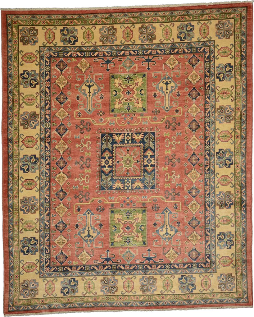 Kazak Tappeto 300x250 Rosa (Pakistan) Annodato A Mano