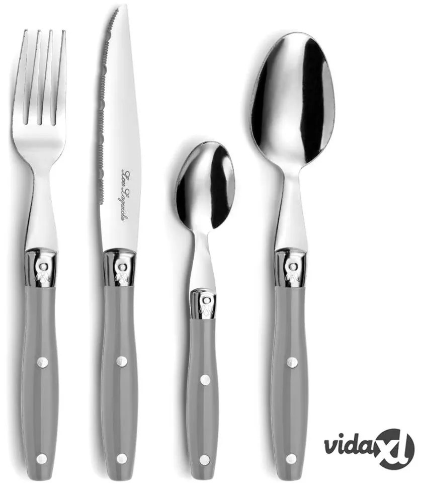 Lou Laguiole Set di Posate 24 pz Comptoir Grigio