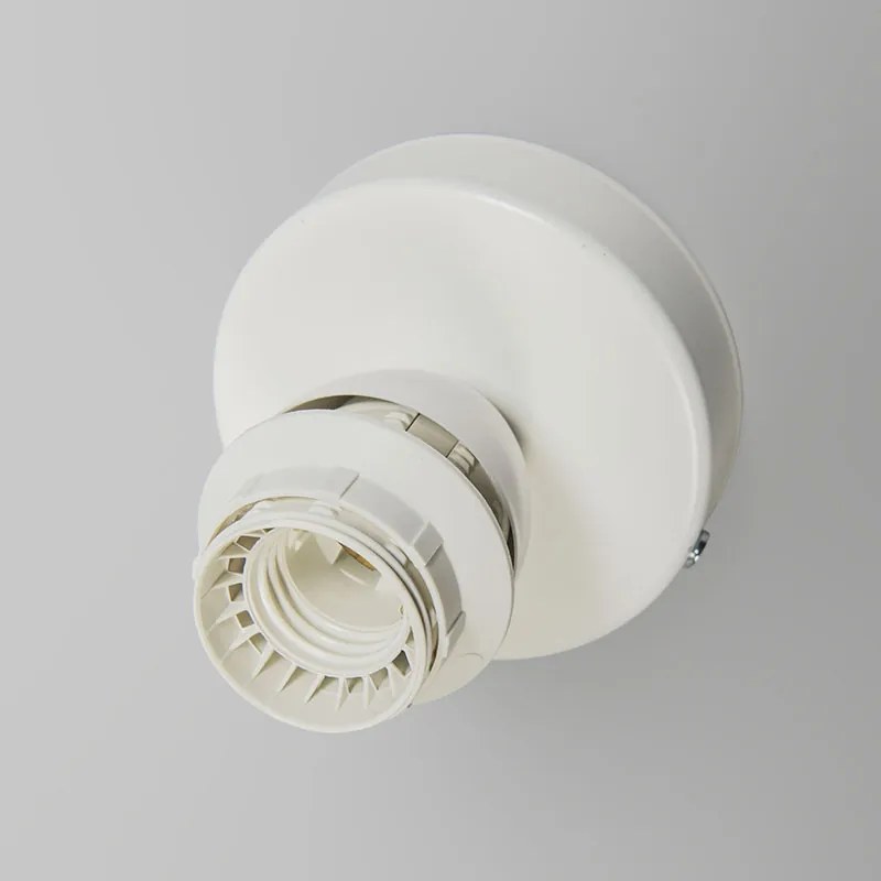 Plafoniera moderna bianca con paralume nero 45 cm - Combi