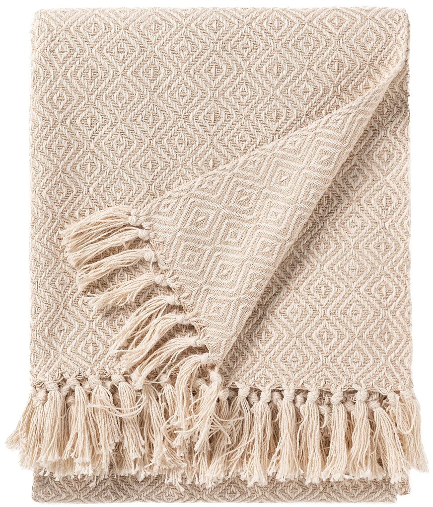 benuta Nest Plaid in cotone Jasmin Beige 125x150 cm - Tappeto design moderno soggiorno