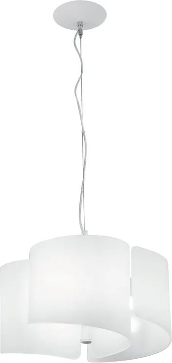 Lampadario Neoclassico Imagine grigio paralume bianco 3x E27 Ø47cm LUCE AMBIENTE DESIGN